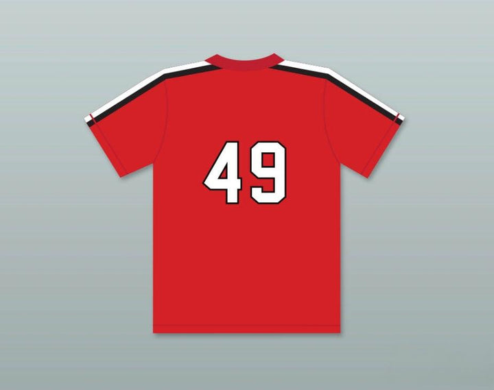 Custom Any Name Number DICK RUSTECK 49   BASEBALL JERSEY THE BATTERED BASTARDS OF BASEBALL Top Stitched S-6XL