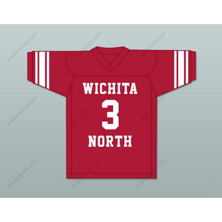 CUSTOM BARRY SANDERS 3 NORTH HIGH SCHOOL REDSKINS FOOTBALL JERSEY S-6XL Top Stitched S-6XL