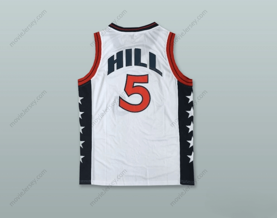 CUSTOM ANY Name Number 1996 GRANT HILL 5 USA TEAM HOME BASKETBALL JERSEY Top Stitched S-6XL
