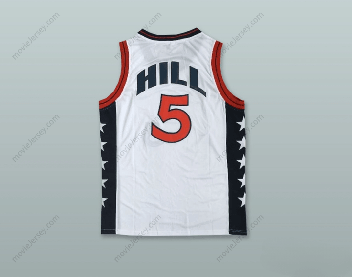 CUSTOM ANY Name Number 1996 GRANT HILL 5 USA TEAM HOME BASKETBALL JERSEY Top Stitched S-6XL