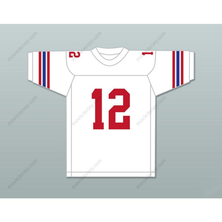 CUSTOM TERRY BRADSHAW 12 HIGH SCHOOL KNIGHTS WHITE FOOTBALL JERSEY All S-6XL