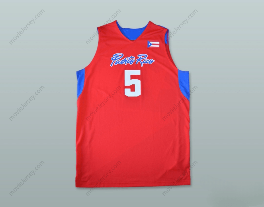 CUSTOM ANY Name Number J.J. BAREA 5 PUERTO RICO BASKETBALL JERSEY Top Stitched S-6XL