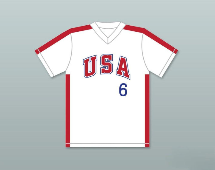 Custom Any Name Number SID AKINS 6 1984 USA TEAM WHITE BASEBALL JERSEY Top Stitched S-6XL