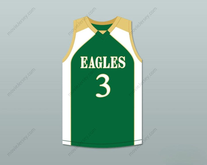 CUSTOM ANY Name Number CJ MCCOLLUM 3 GLENOAK HIGH SCHOOL GOLDEN  GREEN BASKETBALL JERSEY 2 Top Stitched S-6XL