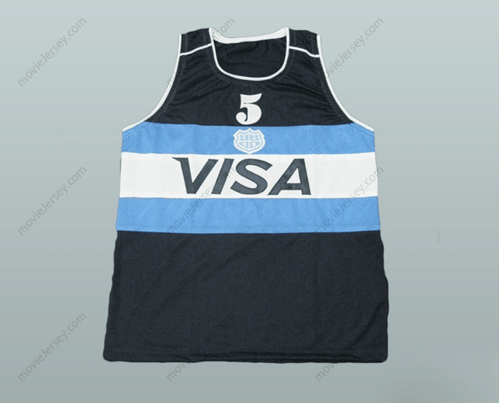 CUSTOM ANY Name Number MANU GINOBILI 5 ARGENTINA BASKETBALL JERSEY ANY PLAYER Top Stitched S-6XL