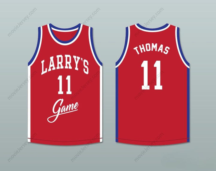 CUSTOM ANY Name Number ISIAH THOMAS 11 LARRY'S GAME RED BASKETBALL JERSEY 1988 CHARITY EVENT Top Stitched S-6XL