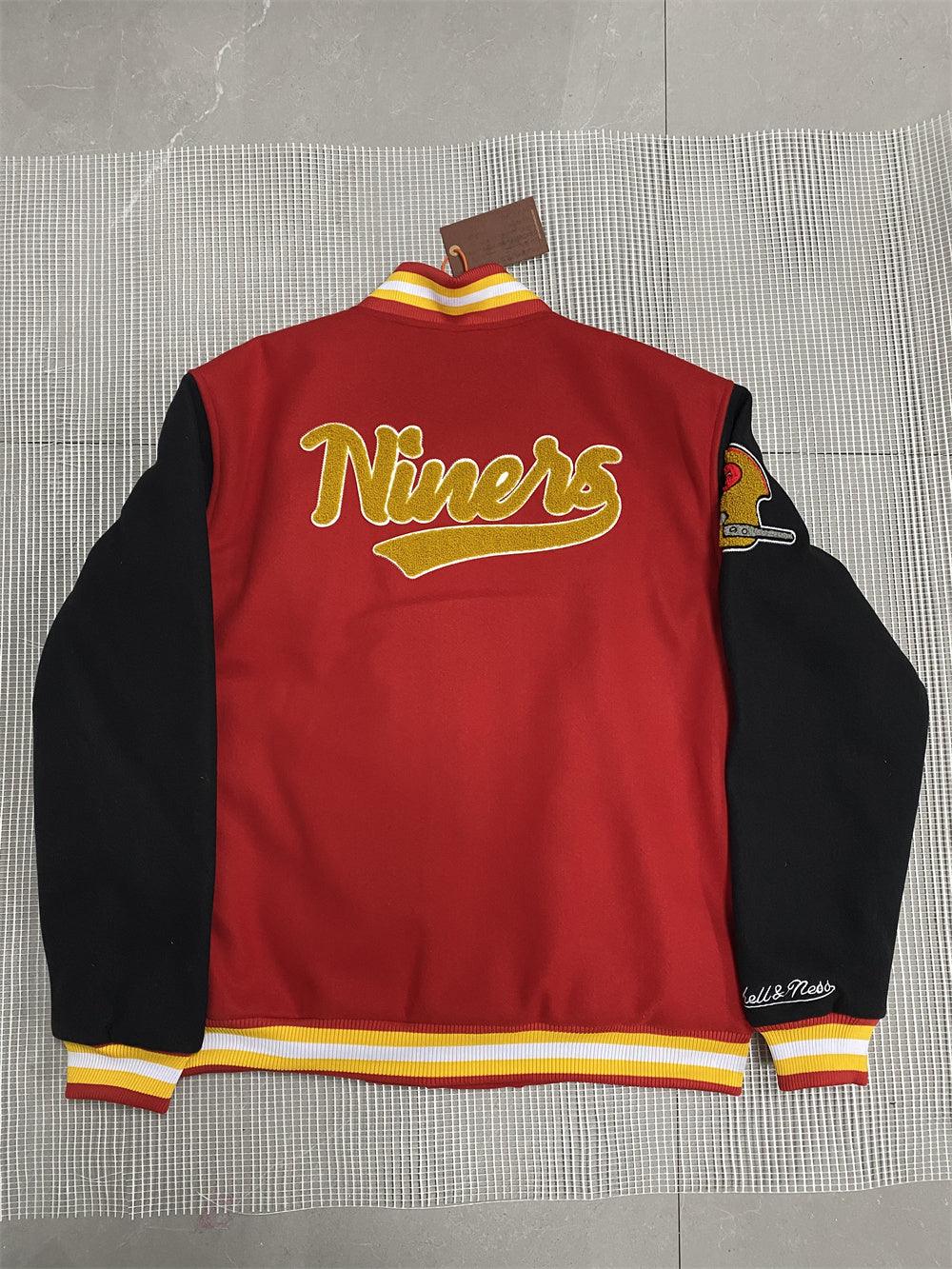 College Jacket Men’s San Francisco 49ers Team Legacy Varsity Jacket Red/black