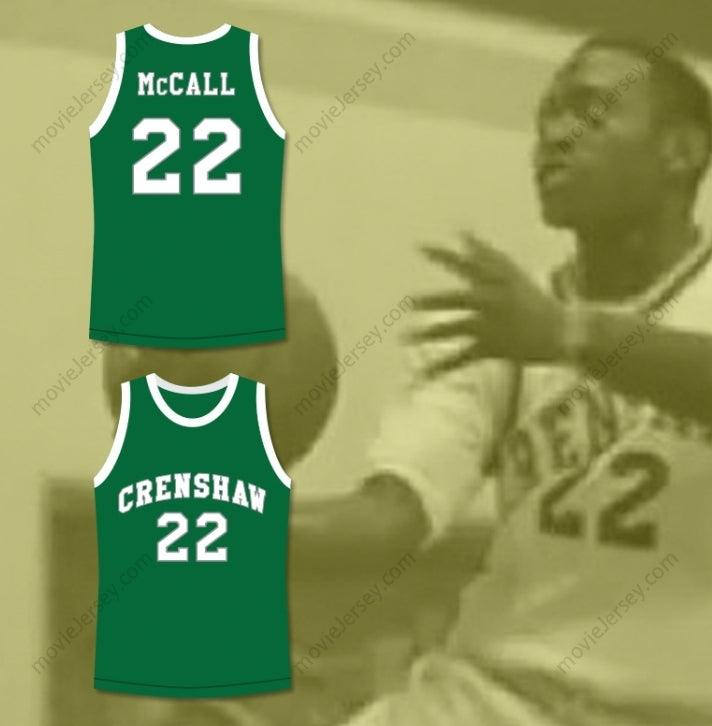 CUSTOM ANY Name Number QUINCY MCCALL 22 CRENSHAW HIGH SCHOOL GREEN BASKETBALL JERSEY LOVE AND BASKETBALL Top Stitched S-6XL