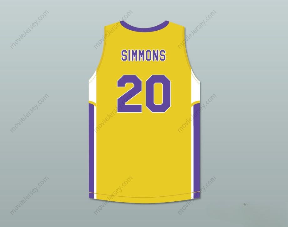 CUSTOM ANY Name Number BEN SIMMONS 20 MONTVERDE ACADEMY EAGLES YELLOW BASKETBALL JERSEY Top Stitched S-6XL