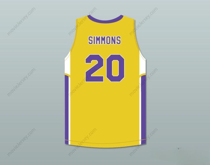 CUSTOM ANY Name Number BEN SIMMONS 20 MONTVERDE ACADEMY EAGLES YELLOW BASKETBALL JERSEY Top Stitched S-6XL