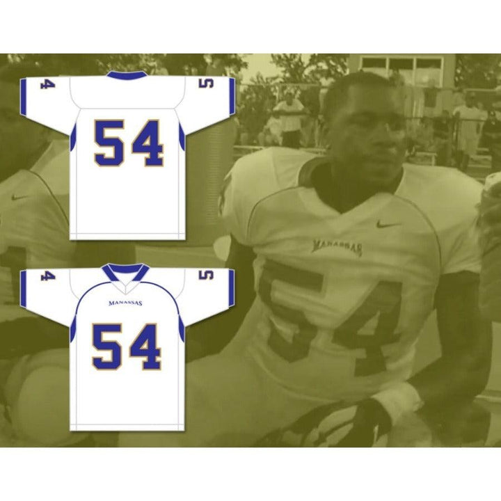 CUSTOM ANY Name Number MONTRAIL MONEY BROWN 54 MANASSAS TIGERS HIGH SCHOOL Football Jersey Top Stitched S-6XL