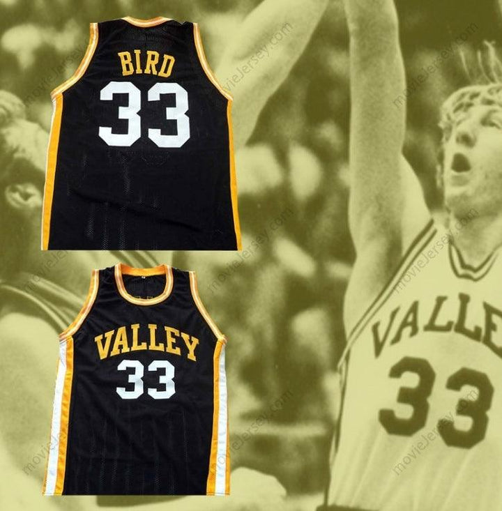 CUSTOM ANY Name Number LARRY BIRD 33  HIGH SCHOOL BASKETBALL JERSEY Top Stitched S-6XL