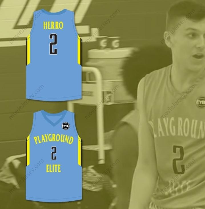 CUSTOM ANY Name Number TYLER HERRO 2 PLAYGROUND ELITE AAU LIGHT BLUE BASKETBALL JERSEY WITH PATCH Top Stitched S-6XL