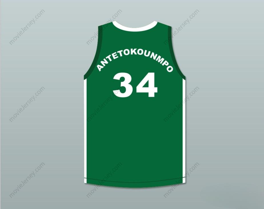 CUSTOM ANY Name Number GIANNIS ANTETOKOUNMPO 34 NIGERIA GREEN BASKETBALL JERSEY Top Stitched S-6XL