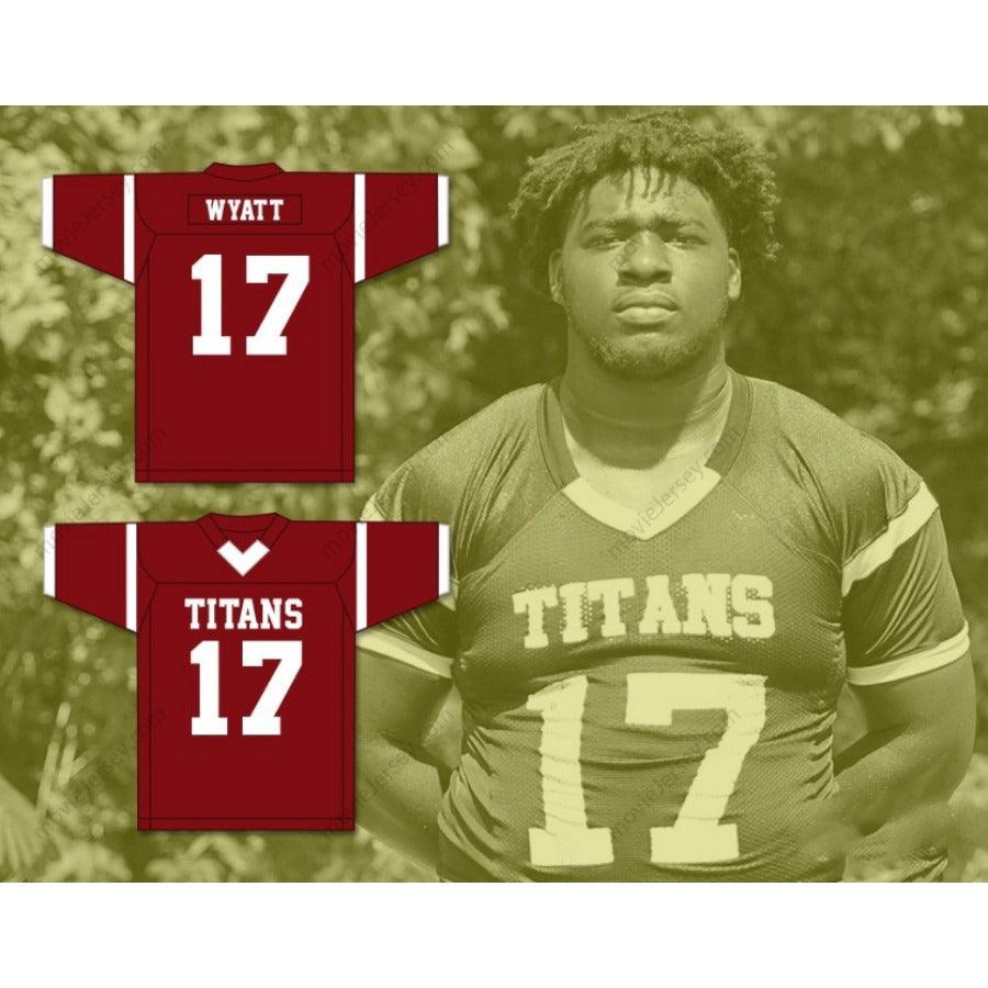 CUSTOM ANY Name Number DEVONTE WYATT 17 TOWERS HIGH SCHOOL TITANS Football Jersey Top Stitched S-6XL