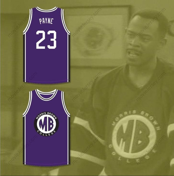 CUSTOM ANY Name Number MARTIN PAYNE 23 MORRIS BROWN COLLEGE PURPLE BASKETBALL JERSEY Top Stitched S-6XL