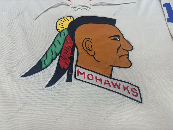 Custom Any Name Number Player 11 Muskegon Mohawks White Tie Down Hockey Jersey Stitched Top Stitched S-6XL