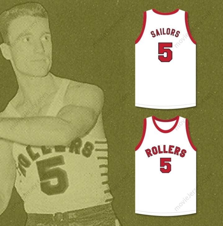 CUSTOM ANY Name Number KENNY SAILORS 5 PROVIDENCE STEAMROLLERS WHITE BASKETBALL JERSEY 4 Top Stitched S-6XL