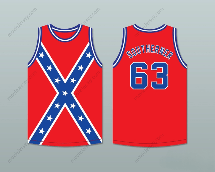 CUSTOM ANY Name Number SOUTHERNER 63 CONFEDERATE FLAG BASKETBALL JERSEY Top Stitched S-6XL