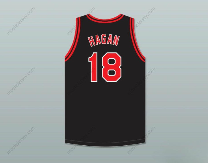 CUSTOM ANY Name Number CLIFF HAGAN 18 OWENSBORO HIGH SCHOOL RED DEVILS BLACK BASKETBALL JERSEY 1 Top Stitched S-6XL