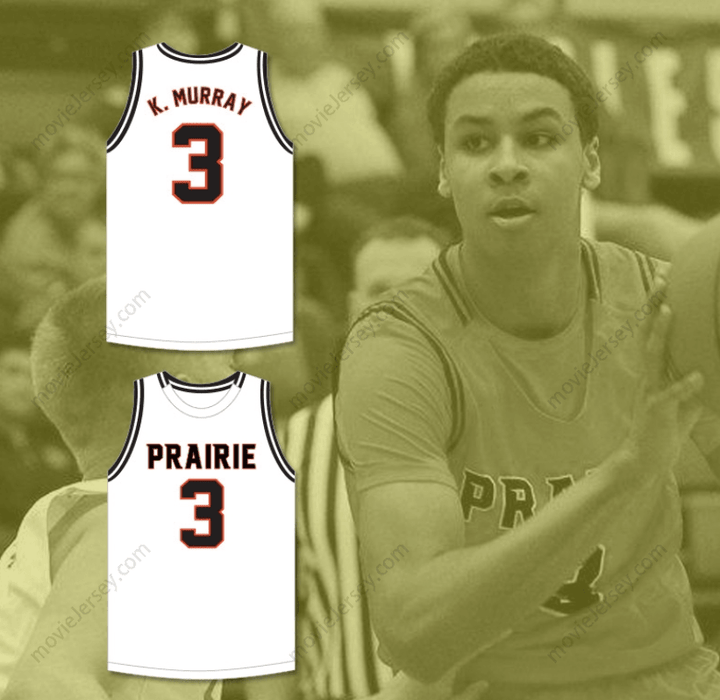 Custom Any Name Keegan Murray 3 Prairie High School Hawks White Basketball Jersey 2 Top Stitched S-6XL