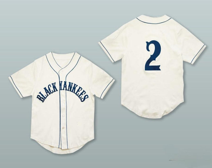Custom Any Name Number BLACK 2 NEGRO LEAGUE WHITE BASEBALL JERSEY Top Stitched S-6XL