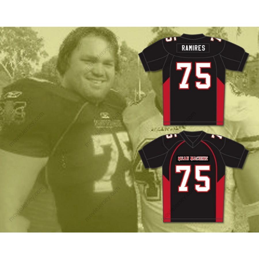 CUSTOM ANY Name Number 75 RAMIRES MEAN MACHINE CONVICTS FOOTBALL JERSEY INCLUDES PATCHES Top Stitched S-6XL