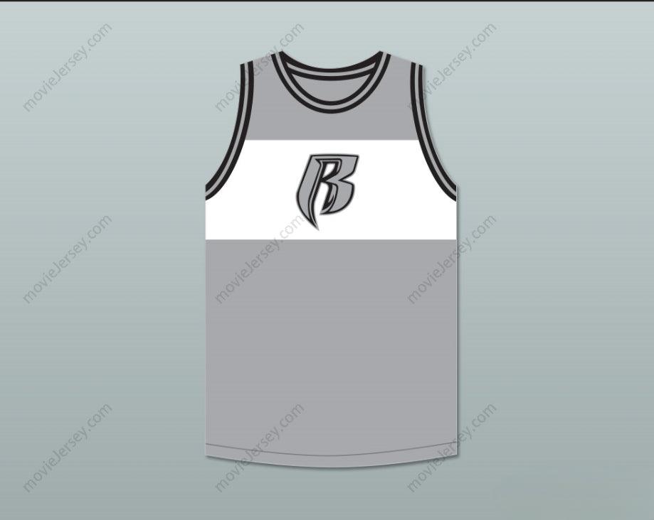 CUSTOM ANY Name Number DMX 84 ROUGH RYDERS GRAY BASKETBALL JERSEY 4 Top Stitched S-6XL