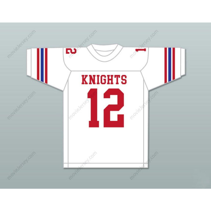 CUSTOM TERRY BRADSHAW 12 HIGH SCHOOL KNIGHTS WHITE FOOTBALL JERSEY All S-6XL