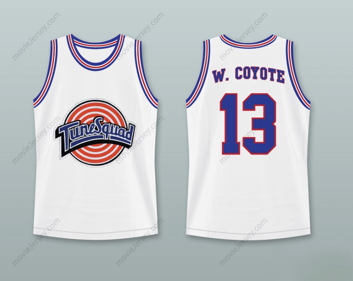CUSTOM ANY Name Number SPACE JAM TUNE SQUAD WILE E. COYOTE 13 BASKETBALL JERSEY STITCH SEWN Top Stitched S-6XL