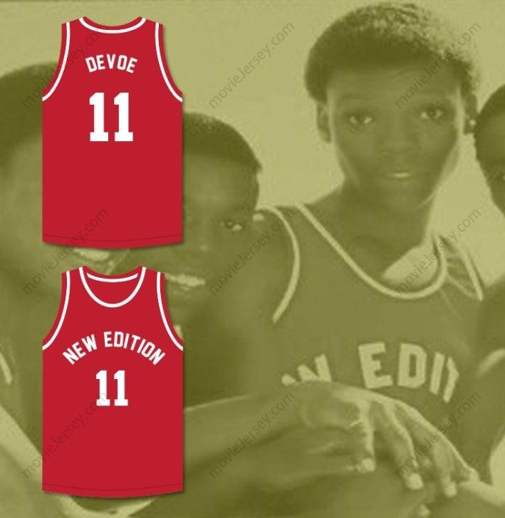 CUSTOM ANY Name Number RONNIE DEVOE 11 NEW EDITION RED BASKETBALL JERSEY Top Stitched S-6XL