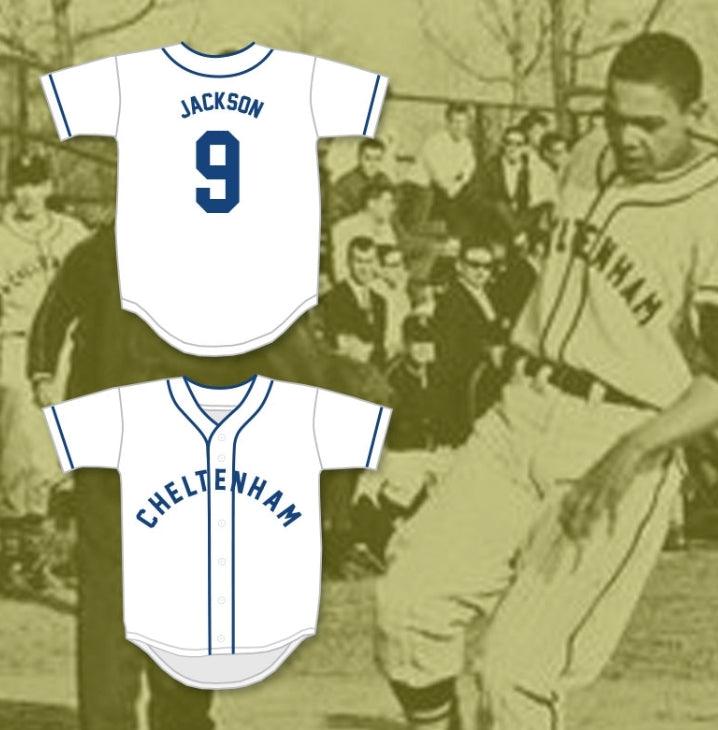 Custom Any Name Number REGGIE JACKSON 9 CHELTENHAM HIGH SCHOOL PANTHERS WHITE BASEBALL JERSEY 2 Top Stitched S-6XL