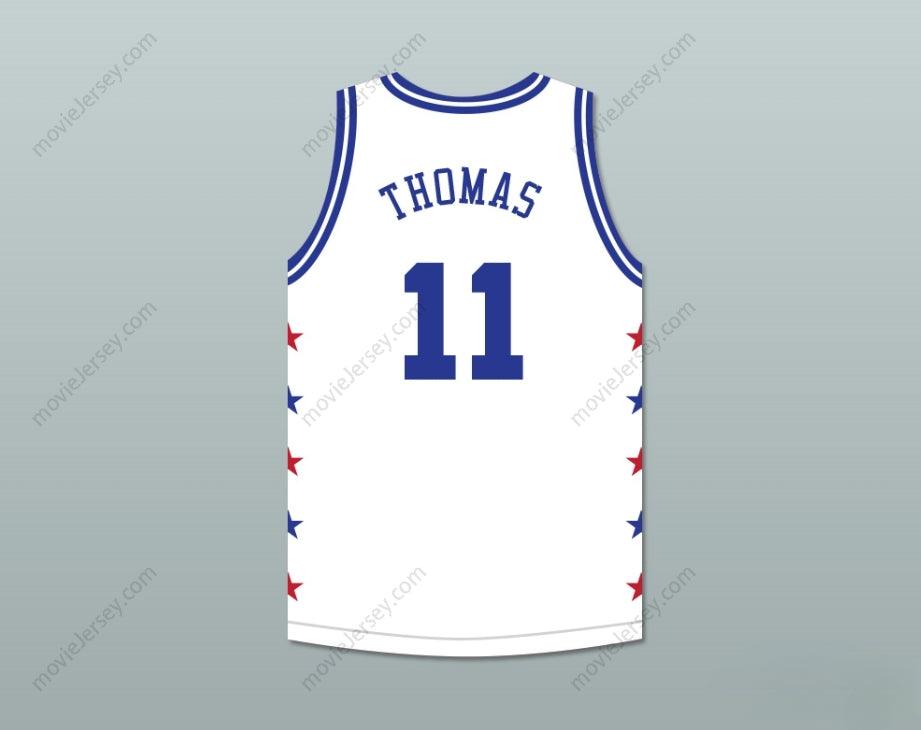 CUSTOM ANY Name Number ISIAH THOMAS 11 MAGIC JOHNSON ALL STAR GAME WHITE BASKETBALL JERSEY 1986 MIDSUMMER NIGHT'S MAGIC CHARITY EVENT Top Stitched S-6XL
