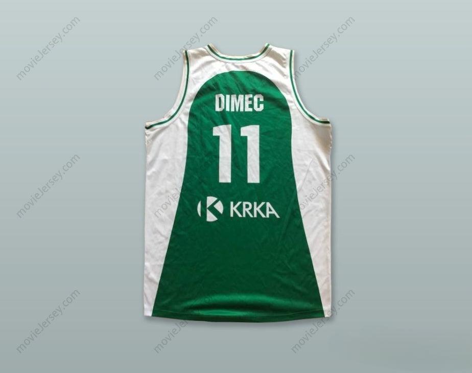 CUSTOM ANY Name Number  ZIGA DIMEC 11 KK KRKA NOVO MESTO SLOVENIA GREEN BASKETBALL JERSEY Top Stitched S-6XL