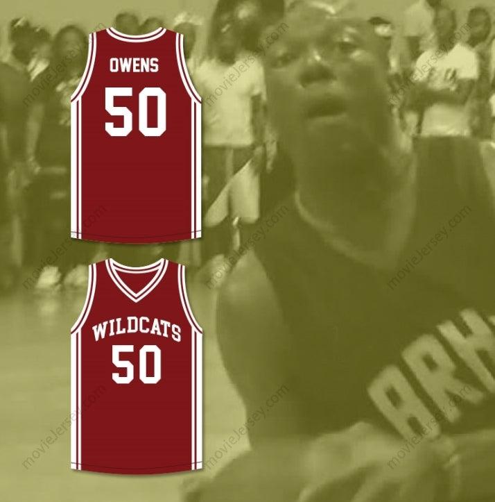 CUSTOM ANY Name Number TERRELL OWENS 50 BENJAMIN RUSSELL HIGH SCHOOL WILDCATS MAROON BASKETBALL JERSEY Top Stitched S-6XL