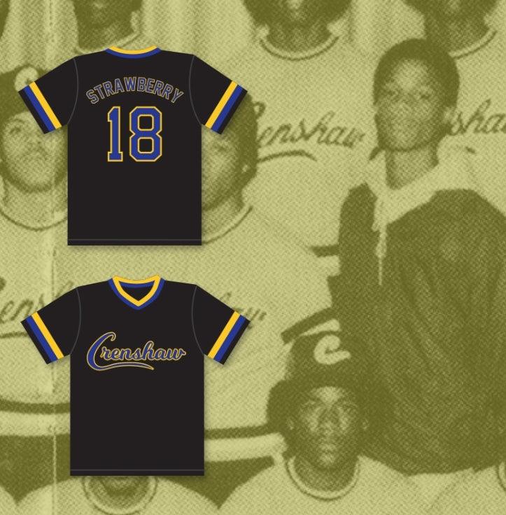 Custom Any Name Number DARRYL STRAWBERRY 18 CRENSHAW HIGH SCHOOL COUGARS BLACK BASEBALL JERSEY Top Stitched S-6XL