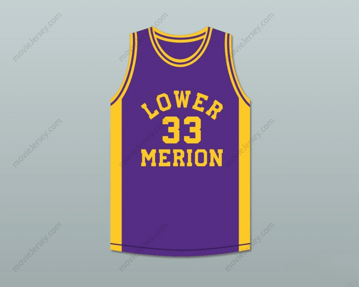 CUSTOM ANY Name Number  BRYANT 33 LOWER MERION HIGH SCHOOL ACES PURPLE BASKETBALL JERSEY 4 Top Stitched S-6XL