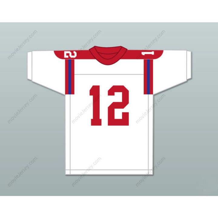 CUSTOM TERRY BRADSHAW 12 HIGH SCHOOL KNIGHTS WHITE FOOTBALL JERSEY All S-6XL