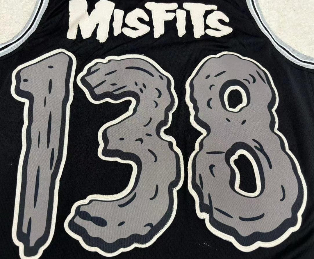 CUSTOM ANY Name Number MISFITS 138 BLACK BASKETBALL JERSEY Top Stitched S-6XL