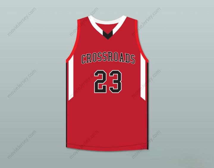 CUSTOM ANY Name Number SHAREEF O'NEAL 23 CROSSROADS SCHOOL ROADRUNNERS RED BASKETBALL JERSEY 1 Top Stitched S-6XL