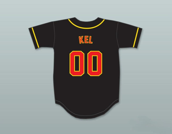 Custom Any Name Number KEL MITCHELL 00 ALL THAT BUTTON DOWN BLACK BASEBALL JERSEY 2 Top Stitched S-6XL