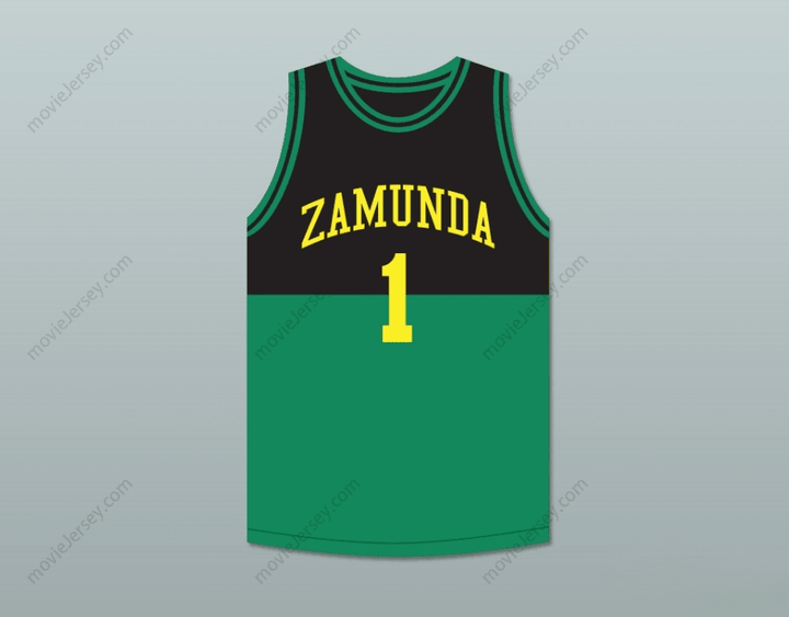 CUSTOM ANY Name Number PRINCE AKEEM JOFFER 1 FICTIONAL AFRICAN COUNTRY BLACK/GREEN BASKETBALL JERSEY Top Stitched S-6XL