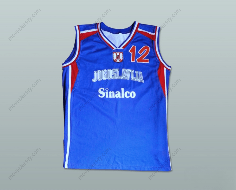CUSTOM ANY Name Number VLADE DIVAC 12 YUGOSLAVIA BASKETBALL JERSEY STITCH SEWN ANY PLAYER Top Stitched S-6XL
