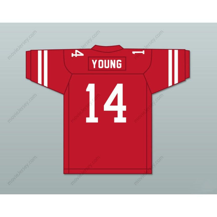 CUSTOM ANY Name Number STEVE YOUNG 14 GREENWICH HIGH SCHOOL CARDINALS Football Jersey Top Stitched S-6XL