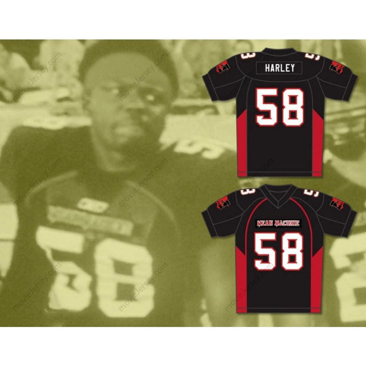 CUSTOM ANY Name Number 58 HARLEY MEAN MACHINE CONVICTS FOOTBALL JERSEY INCLUDES PATCHES Top Stitched S-6XL