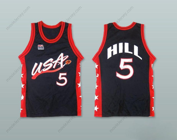 CUSTOM ANY Name Number 1996 GRANT HILL 5 USA TEAM AWAY BASKETBALL JERSEY Top Stitched S-6XL