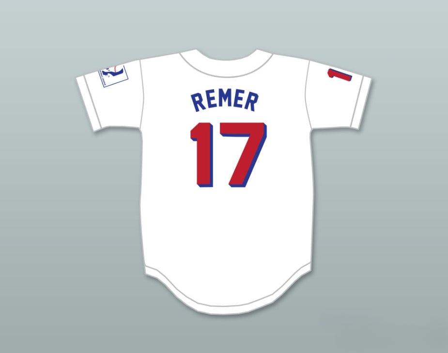 Custom Any Name Number DOUG REMER 17  BEERS BASEKETBALL WHITE BASEBALL JERSEY Top Stitched S-6XL