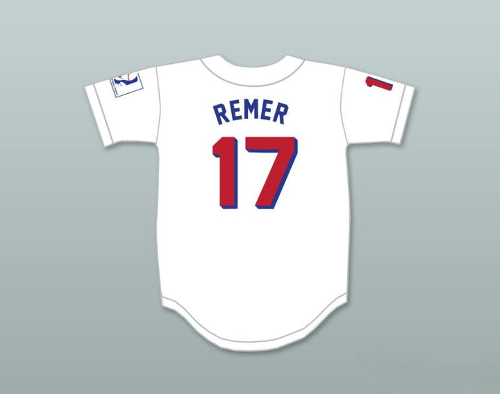Custom Any Name Number DOUG REMER 17  BEERS BASEKETBALL WHITE BASEBALL JERSEY Top Stitched S-6XL