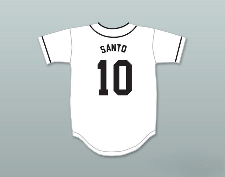 Custom Any Name Number RON SANTO 10  HIGH SCHOOL QUAKERS WHITE BASEBALL JERSEY 2 Top Stitched S-6XL