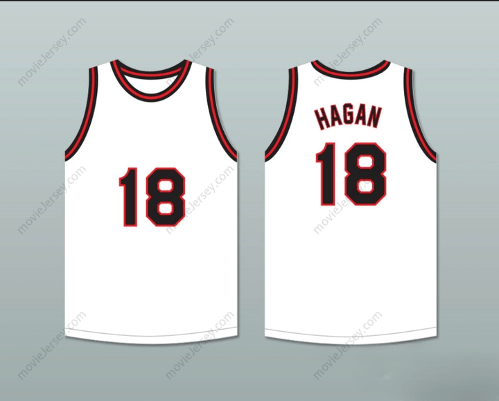 CUSTOM ANY Name Number CLIFF HAGAN 18 OWENSBORO HIGH SCHOOL RED DEVILS WHITE BASKETBALL JERSEY 1 Top Stitched S-6XL